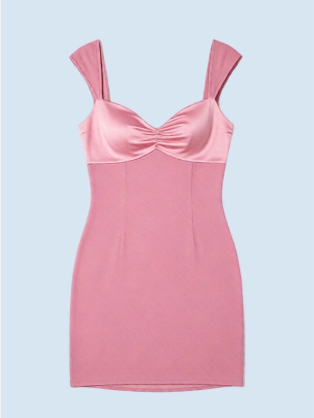 Beginning Boutique Pink Satin Sweetheart Mini Dress